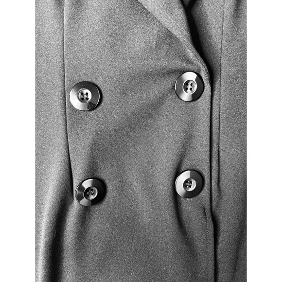 Sweet Storm Black Sleeveless Blazer Dress Lace Trim Double Breasted Small BB3CAV - Picture 6 of 15